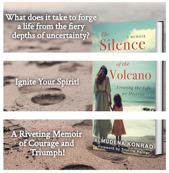 The Silence of the Volcano — signed by author — with Red Picture Jasper Bracelet
