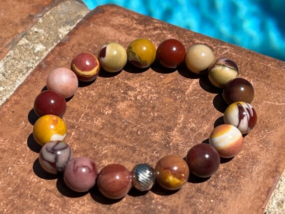 Mookaite Gemstones Bracelet 10 MM Beads– Self-Confidence & Youthfulness