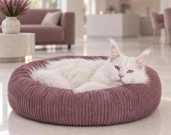 ROUND NEST – Cat & Dog Cave Bed | Cozy Warm Pet Nest, Soft Premium Basket, Handmade, Pet-friendly, washable.