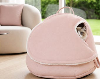 HIDE'IN CAVE plus - kattengrot, kittengrot, kleine hondengrot, knusse verstopplek voor katten, warm kattenbed, zachte dierenvervoerder, premium bed, kattenvervoerder.