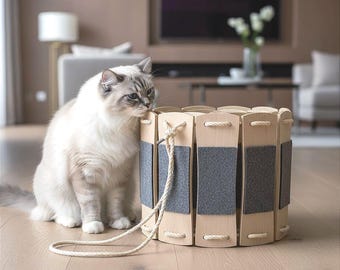 BRIDGE for cats with sisal rope. Universal, easy connection and assembly. Anti-slip scratching felt. Add wall & ceiling shelves, beds.