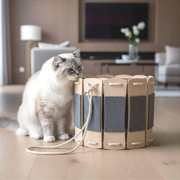 PONTE per gatti con corda in sisal. Universale, facile da collegare e montare. Feltro antiscivolo. Aggiungi mensole a parete e a soffitto, cucce.