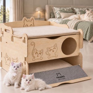PRINCESS PREMIUM Cat Birthing Box | Cat Breeder | Cat Care | Cat House | Cat Birth | Cat Bed | Boîte d'accouchement | Katzengeburtskasten
