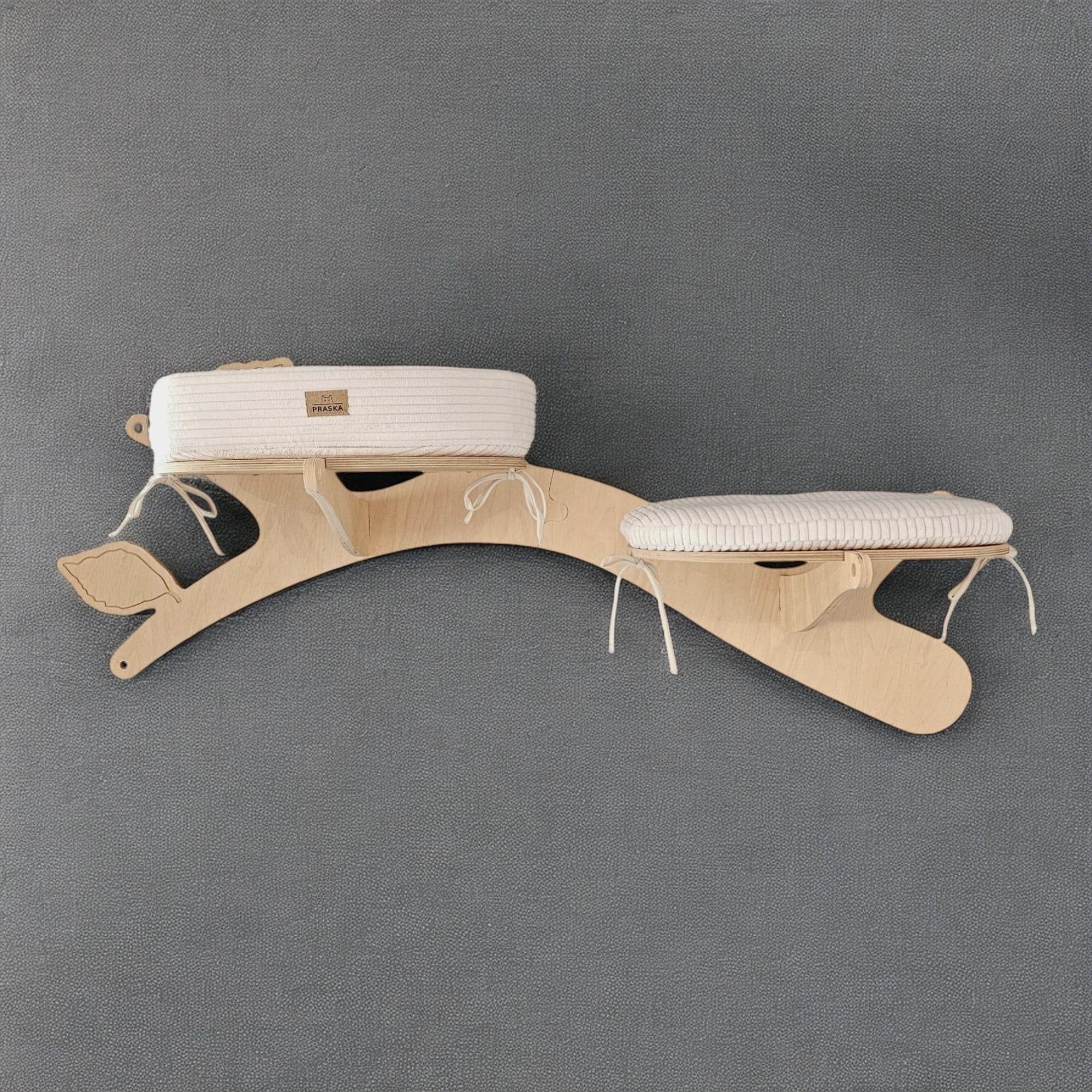 Cat tree branch "H" | modern cat wall furniture, perch with beds, fur. Playground, shelter & climb shelf. Multiple colors, pet-friendly.