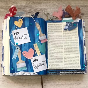 New Heart  | Bible Art Prayer Journal Bible Journal Devotional Printable