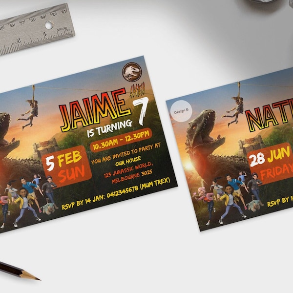 Jurassic World Camp Cretaceous Birthday Card Etsy