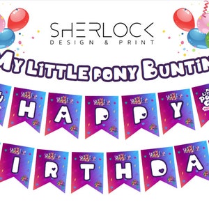 Make Your Mark, My Little Pony (MLP), A New Generation Happy Birthday Party Banner/Bunting | Digital Download