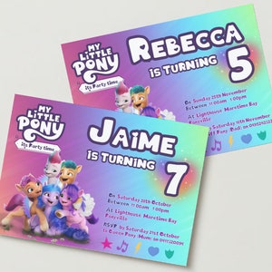My Little Pony (MLP) New Generation Birthday Invitation Template | Instant Customisable Template (via Canva)