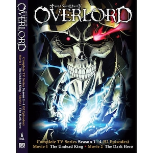 Overlord seizoen 1 t/m 4 deel 1-52 einde en 2 films anime-dvd [Engelse kopie]