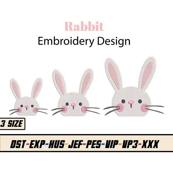 Rabbit Embroidery - Etsy