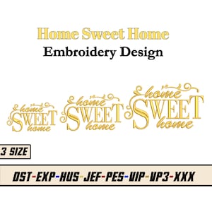 Home Sweet Home - Machine Embroidery Design - Popular Embroidery Designs