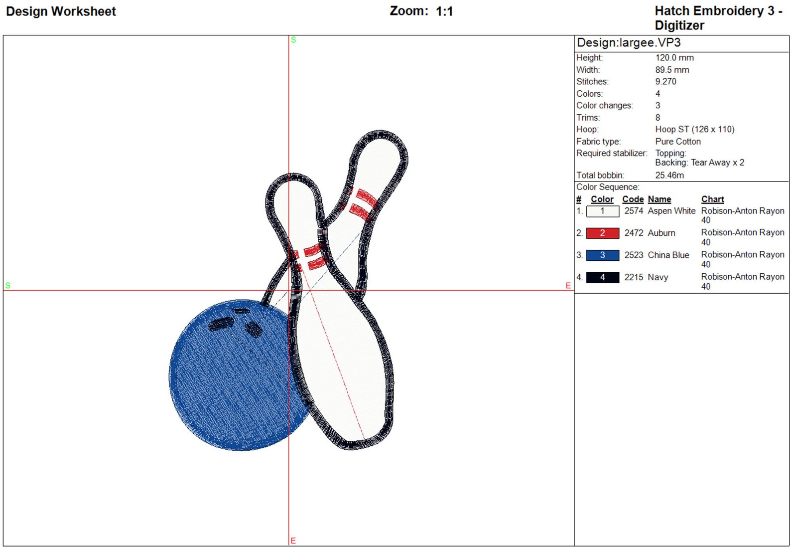 Bowling Machine Embroidery Design Bowling (Instant Download) Etsy