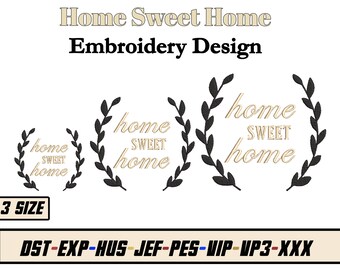 Citaten borduurontwerp - Home Sweet Home borduurontwerp dst hus jef pes vp3 xxx