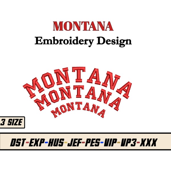 Montana Machine Embroidery Design - States Embroidery Design dst exp hus jef pes vp3 xxx vip