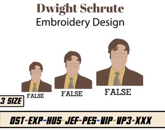 Dwight Schrute Borduurwerk – Office Embroidery dst exp hus jef pes vp3 xxx