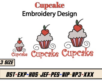 Cake Borduurwerk Design – Cupcake Borduurwerk dst exp hus jef pes vp3 xxx