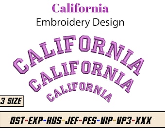 California Machine Embroidery Design - States Embroidery Design dst exp hus jef pes vp3 xxx vip