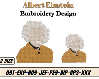 Albert Einstein Machine Borduurwerk Ontwerp- Albert Einstein Borduurpatronen - instant download