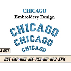 Chicago Machine Embroidery Design - States Embroidery Design dst exp hus jef pes vp3 xxx vip