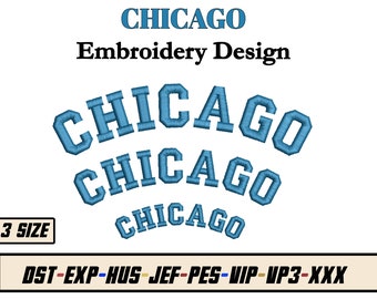 Chicago Machine Borduurwerk Design - Staten Borduurwerk Design dst exp hus jef pes vp3 xxx vip