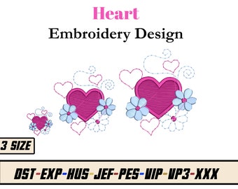 Hartborduurontwerp - Heart Designs xxx vp3 pes jpx jef hux exp dst