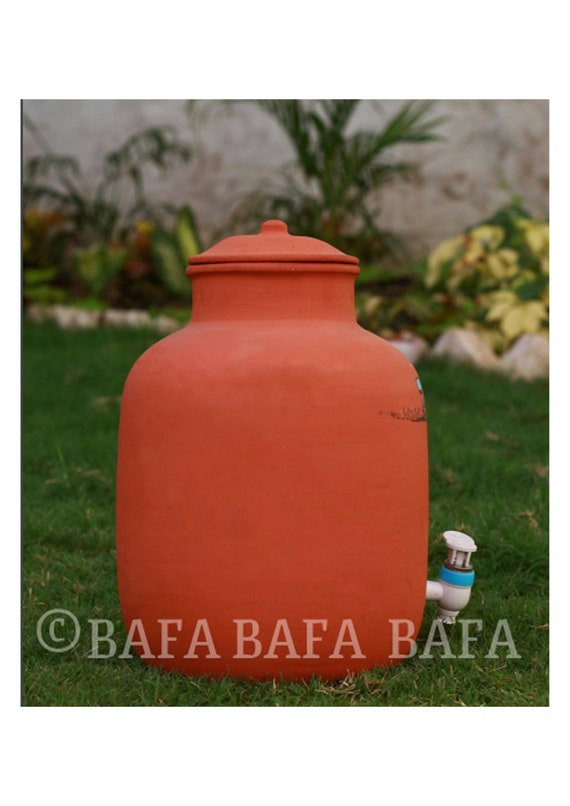 Eco-friendly Terracotta Clay Water Canteen 10 Liters Healthy  Kitchenware/home Decor With Health Benefits 