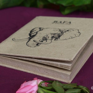 Taccuino/diario/diario/diario/diario di carta con sterco di elefante (80 pagine semplici) Senza alberi, 100% ecologico