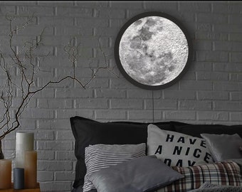 realistische Mondlicht Wandleuchte, Lampe im Schlafzimmer, Nachtlicht im Kinderzimmer, Dekoration für Büro und Zuhause, Mondlampe Nachtlicht Mondlampe