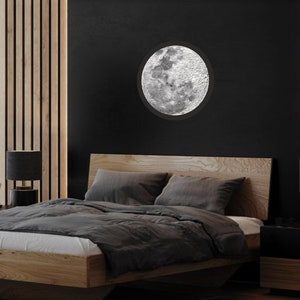 Modern LED Moon Wall Lamp Minimalist Mural Indoor Lighting for Bedroom Background Wall Living Room Decorative Bedside Lights Space decor