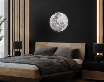 LED Moon Wall Lamp, Minimalist Bedroom Lighting