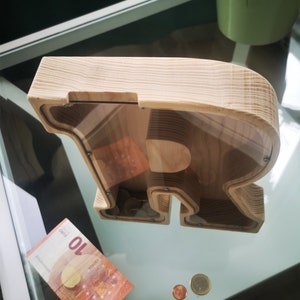 Personalized Wooden Piggy Bank For Kids – Custom Name Letter, 10 Inch Large, Money Box Gift For Birthdays & Christmas
