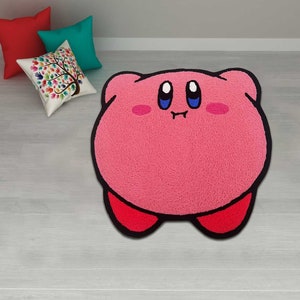 Kirby nintendo, Kirby Rug, Girl Room Decor, Pink Room Decor, Gameboy Color, Kids Room Decor, Kirby Decor, Video Game Rug, Kids Gift,Kirby