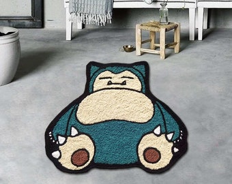 Snorlax Sleepy Teppich, Snorlax Anime Teppich, Snorlax Teppich, Pokemon Teppich, Gameboy Color, Kinderzimmer Dekor, Retro Spiel, Videospiel Teppich,Pekemon Geschenk Teppich