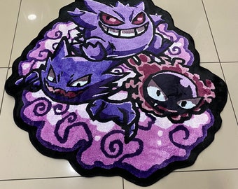 Gengar Teppich, Gengar Anime Teppich, Pokemon Gengar Teppich, Pokemon Teppich, Gameboy Color, Retro Spiel, Videospiel Teppich, Pokemon Geschenk, Pokeball Teppich, Gengar