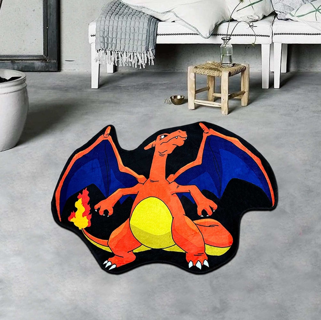 Charizard Rug, Pokemon Character Rug, Dragon Rug, Kids Room Decor ...