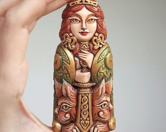 Goddess FREYJA: Norse goddess statuette Freya Freyia  Freja Valfreyja valkyrie vanir figurine
