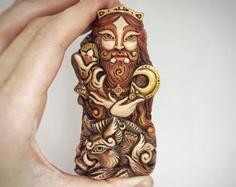 FREYR mit Eber Gullinbursti Frey Yngvi Inguin Vanir Figur