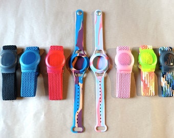 Bracelet for Airtag, strap band case cover, will kids age 3+ up to adult size, armband wristband holder protective cover for Air tag