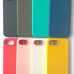 Coque écologique pour iPhone 16e (SE 4 2025) Recyclable, semi-biodégradable, housse de protection pour téléphone bleu vert jaune rouge turquoise rose noir blanc