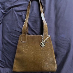 Longchamp Tote Bag, Croc Pattern Bag, Vintage Shoulder Bag (Authentic and Preloved)