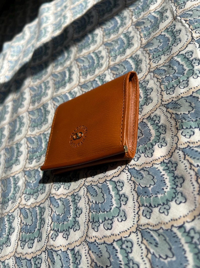 Valentino Garavani Brown Leather Coin Purse image 2