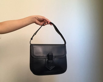 Yves Saint Laurent Navy Leather Bag (Authentic and Preloved)