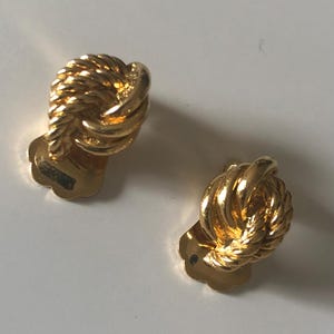 Christian Dior Vintage Clip-on Earrings, Bijoux, Gold-tone Earrings (Authentic and Preloved)