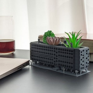 Le Corbusier's Unite d' Habitation | Architecture Plant Pots for succulents and plants | 3D printed Custom made | Gift for Architects