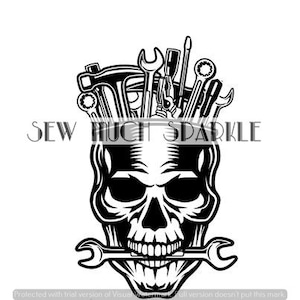 tool skull svg digital file