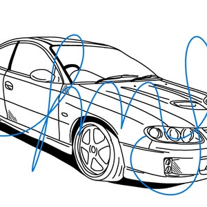 Holden Monaro 2003 Digitale Datei SVG