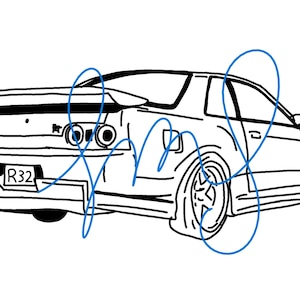 Nissan Skyline S32 SVG Digital file