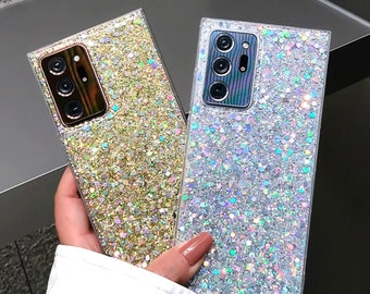 Glitter Phone Case, Bling Phone Case, Diamond case for iPhone Samsung Galaxy S22 Ultra S20 S21 FE S10 Plus A53 A73 A52 A72 A32 Case