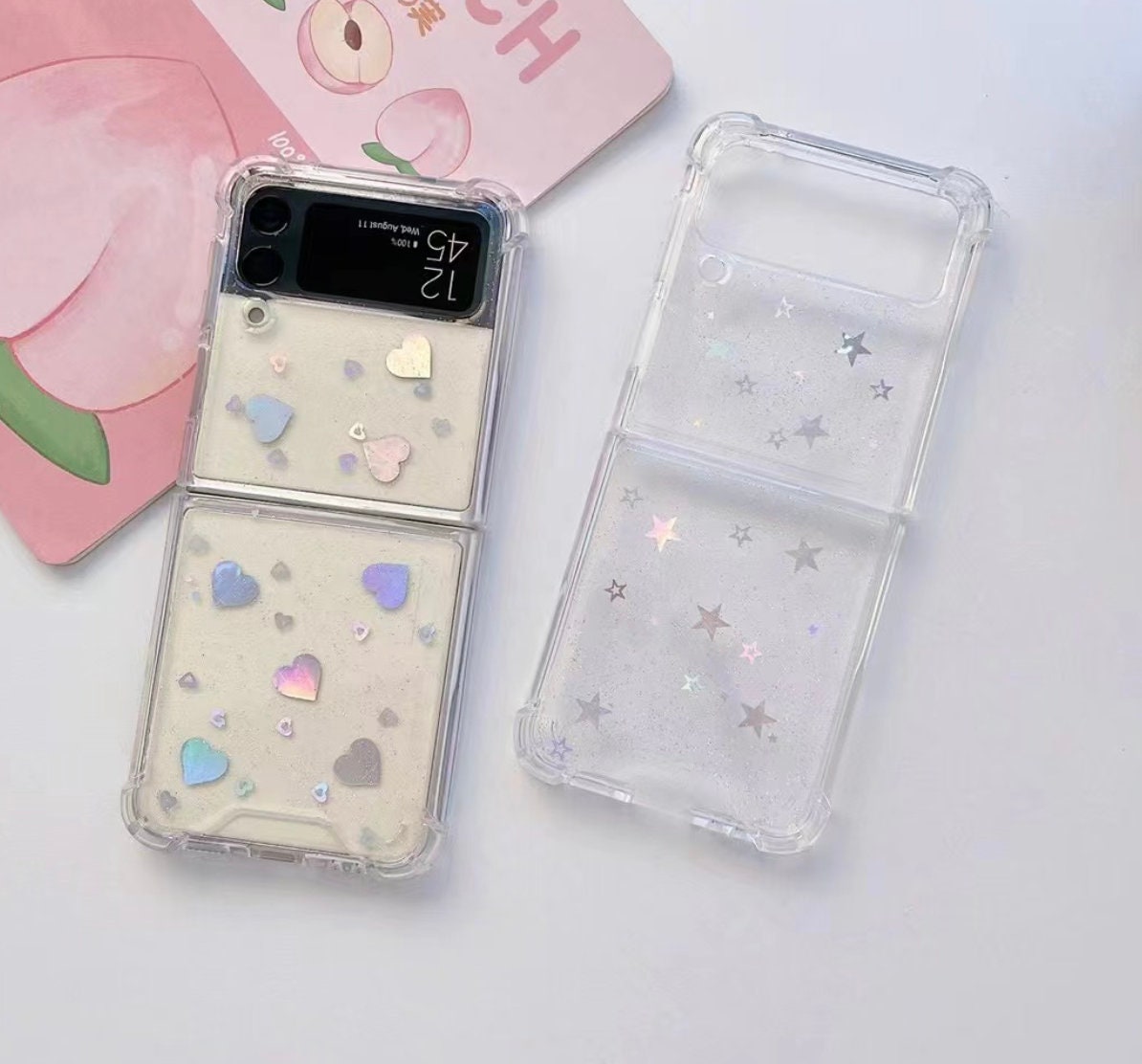 Buleens for Samsung Galaxy Z Flip 3 Case for Women Girls, Designer Bling  Glitter Heart Cases