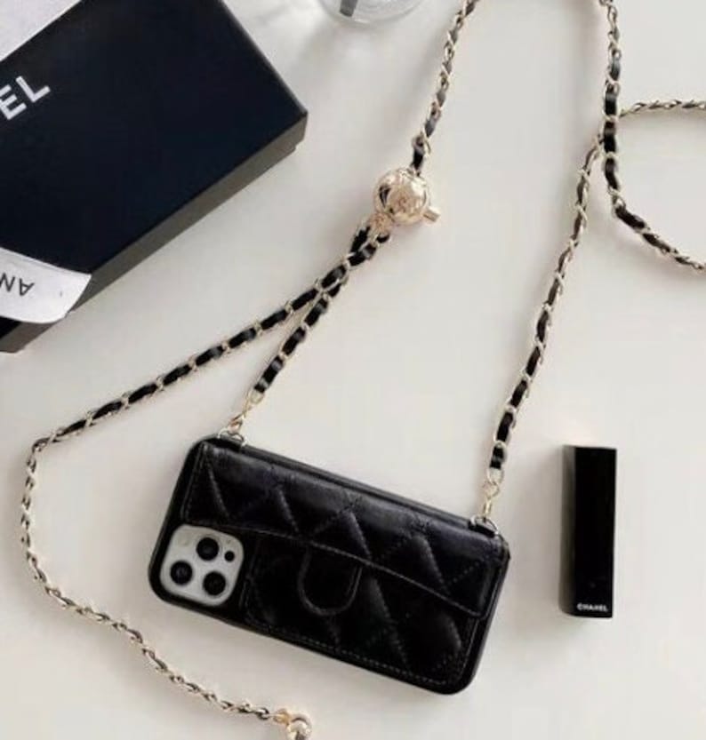 Luxury Phone Case With Card Holder Crossbody Shoulder Strap - Etsy